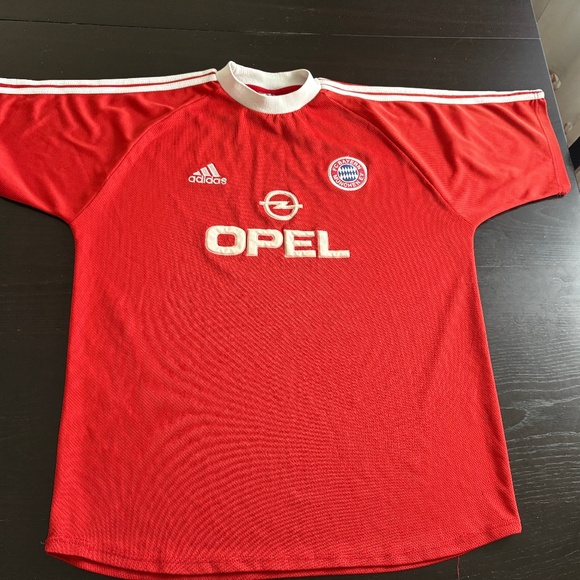 Vintage Mens Adidas Opel FC Bayern Munchen EV Soccer Football Jersey Large - Picture 1 of 5